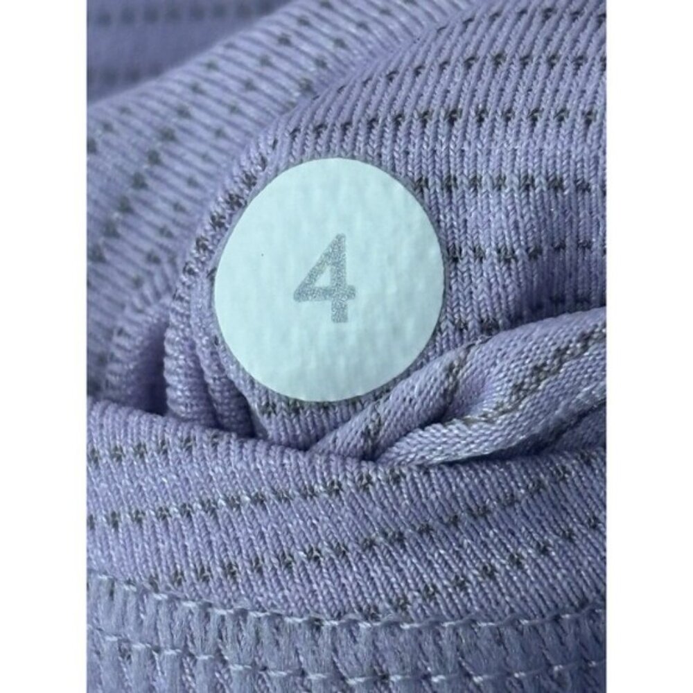 Lululemon Women Run Wild short sleeve shirt top Sz 4 lavender rose quartz ruffle - Picture 5 of 5